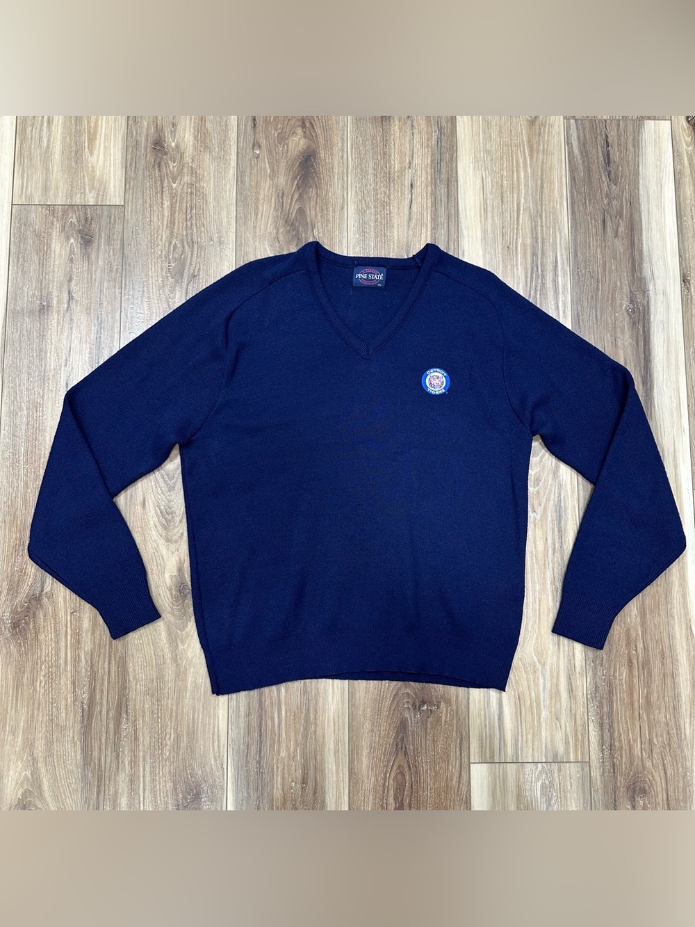 Vintage Detroit Tigers V-Neck Sweater Made in USA Pine State, XL